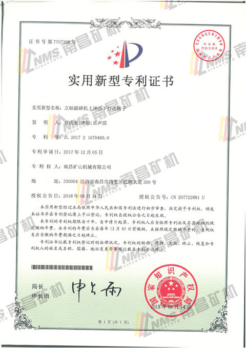 立轴破碎机上冲击下打击转子